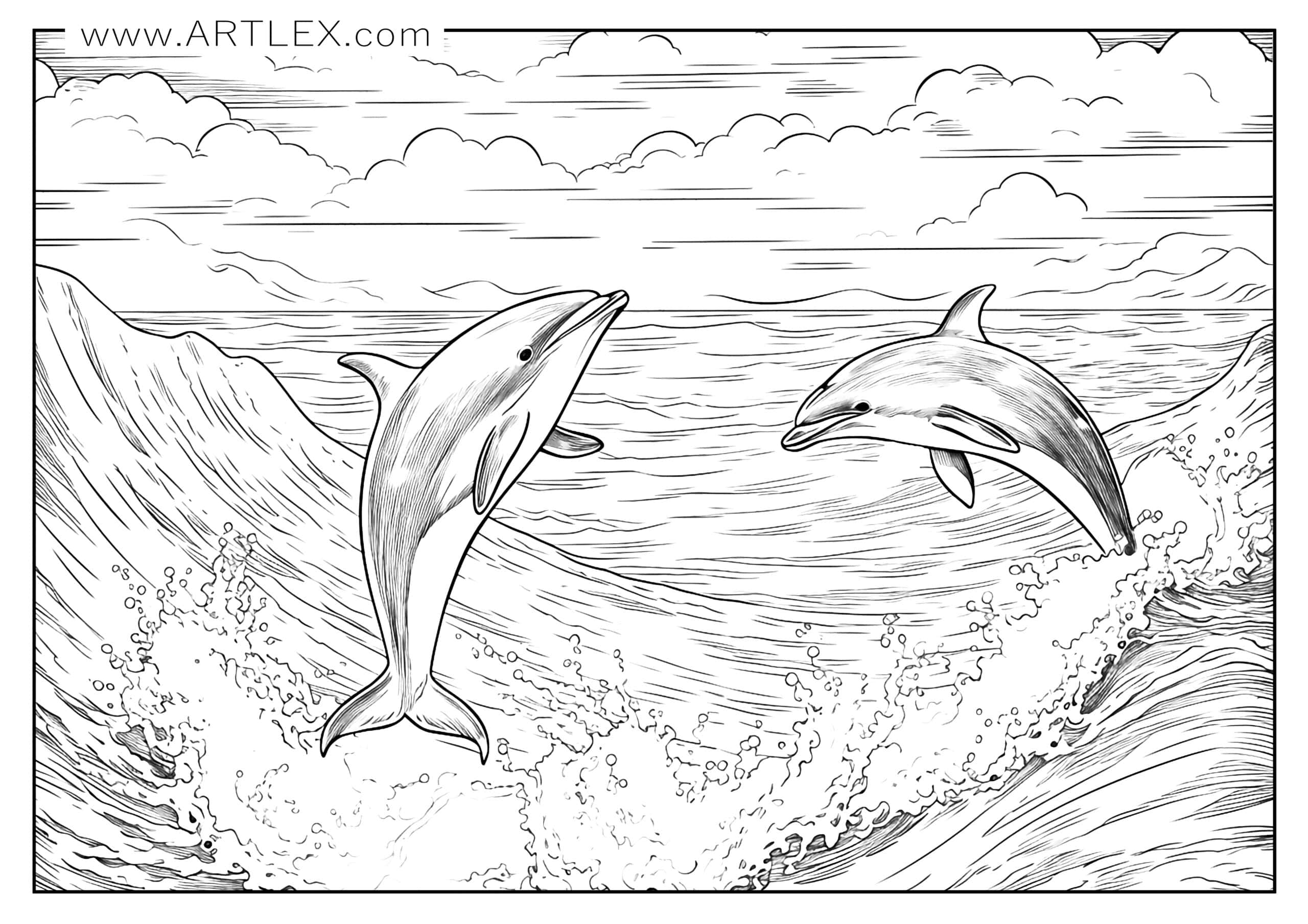 ocean coloring page