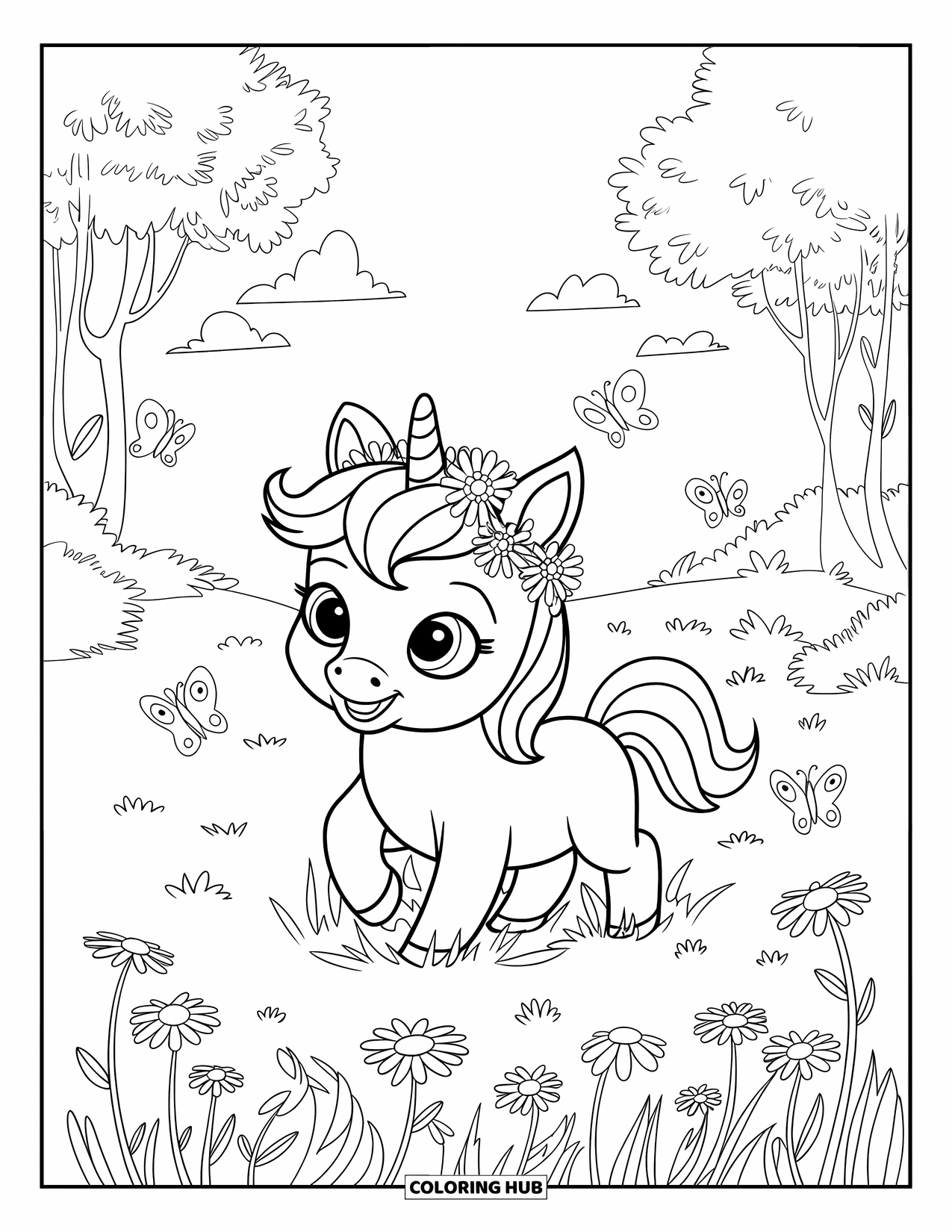 100 Baby Unicorn Coloring Pages For Kids Adults Free Printable PDFs 