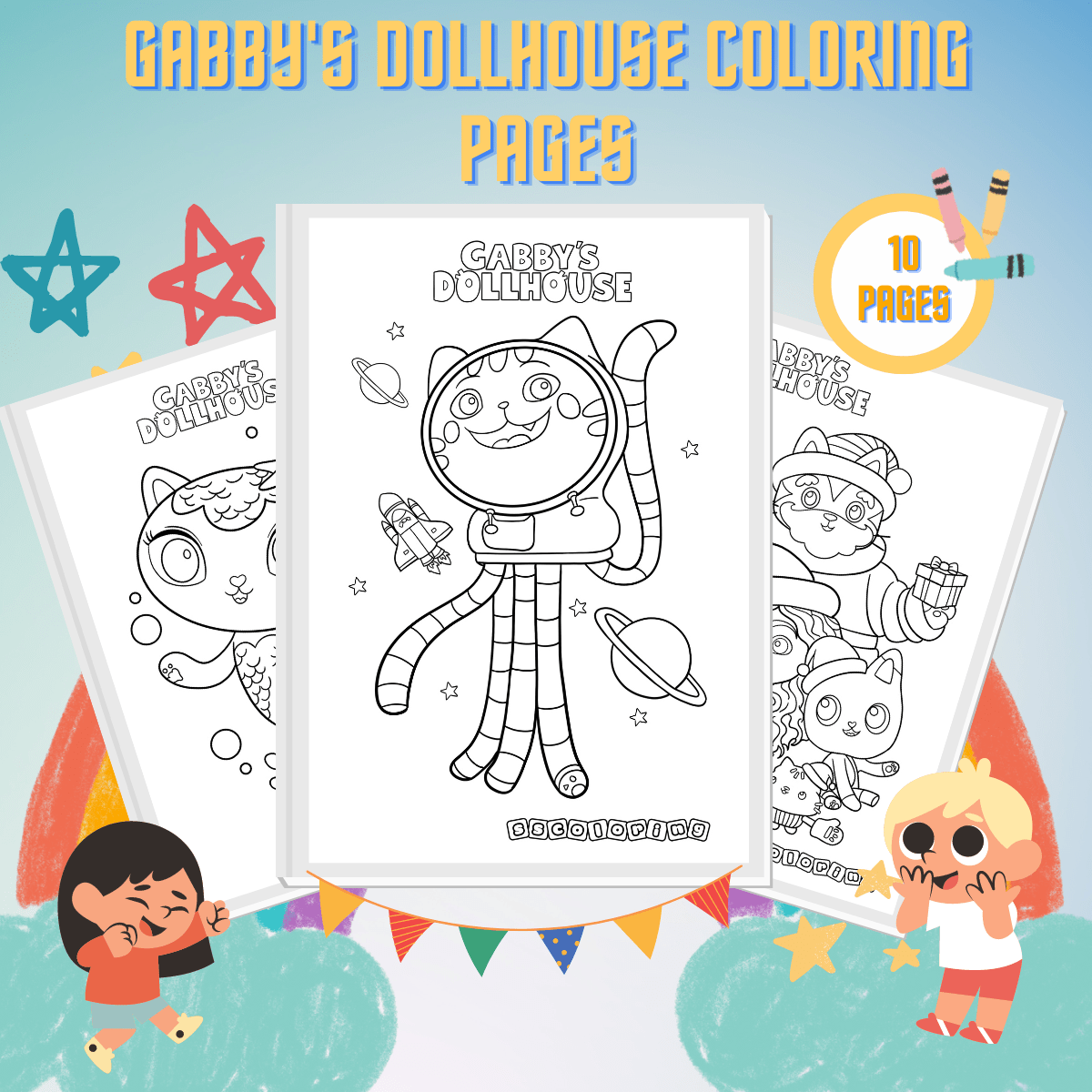 11 Gabby 39 s Dollhouse Coloring Pages Free Printable Fun