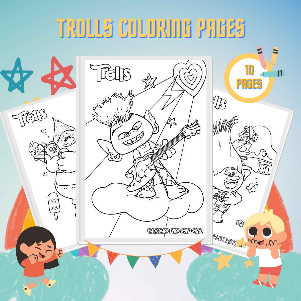 11 Trolls Coloring Pages For Kids Free PDF Printables 11 Trolls Coloring Pages For Kids Free PDF Printables