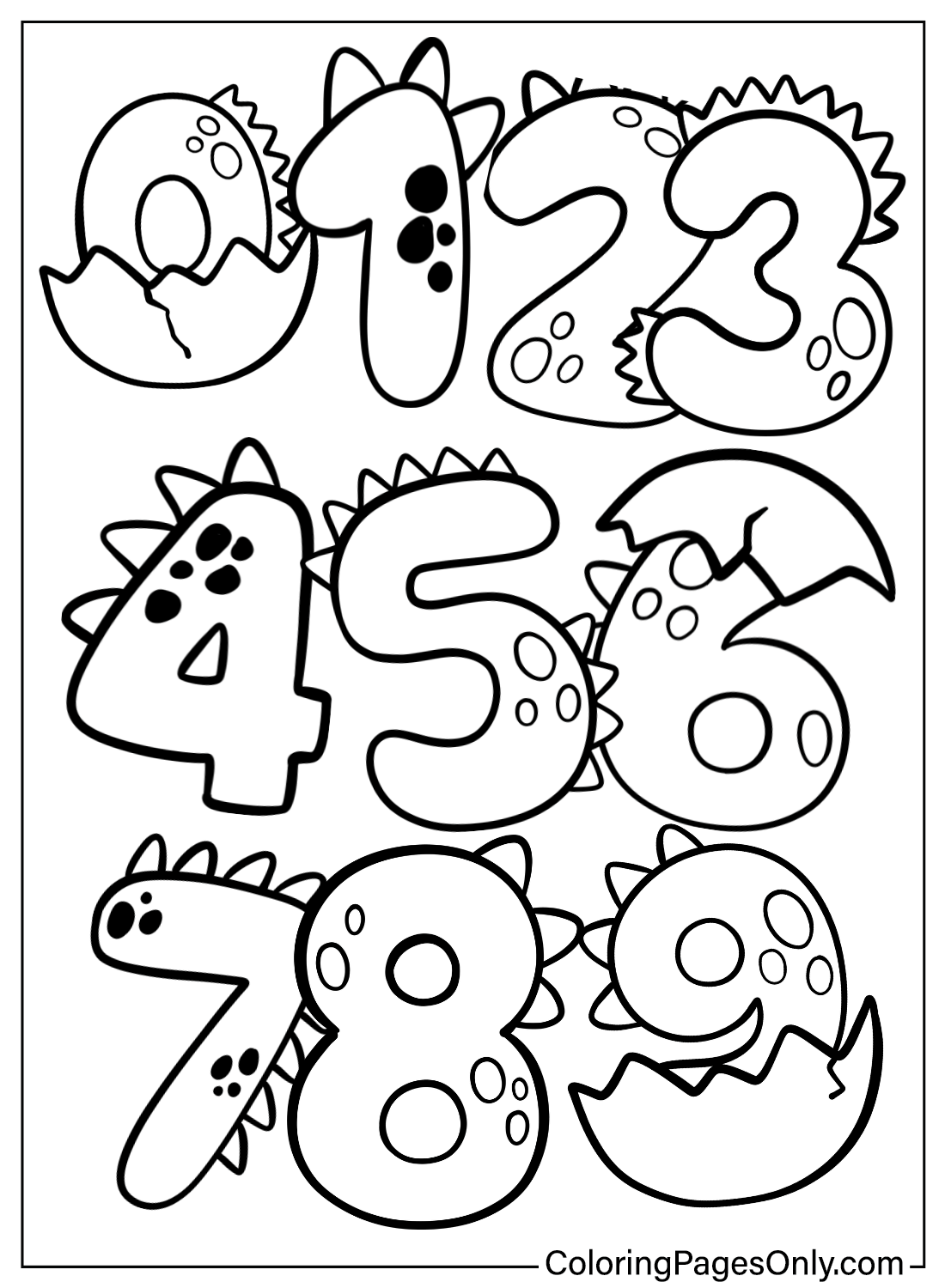 121 Numbers Coloring Pages ColoringPagesOnly