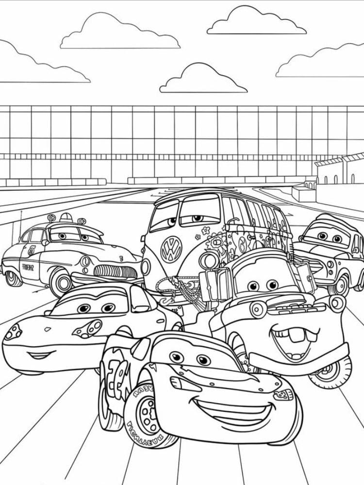 13 Lightning McQueen Coloring Pages Free Printable