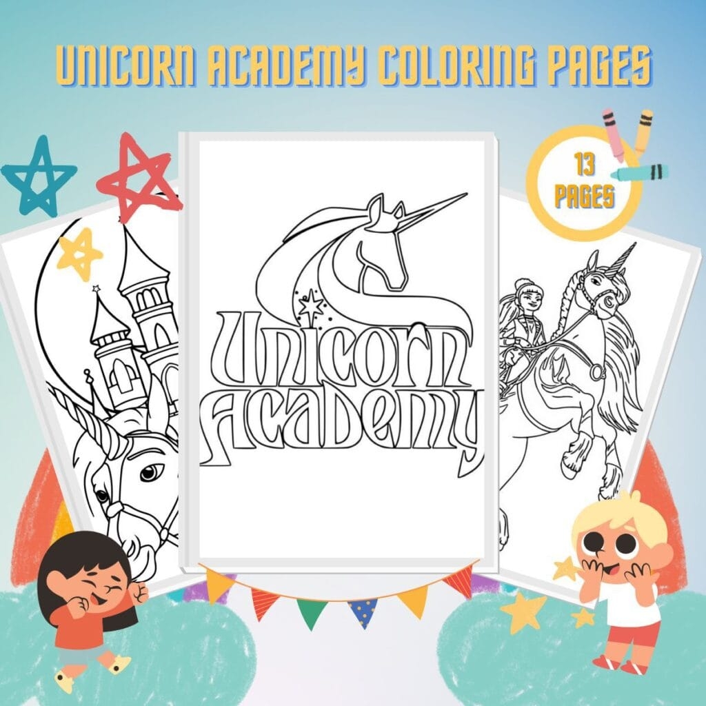 13 Unicorn Academy Coloring Pages Magical Fun For Kids