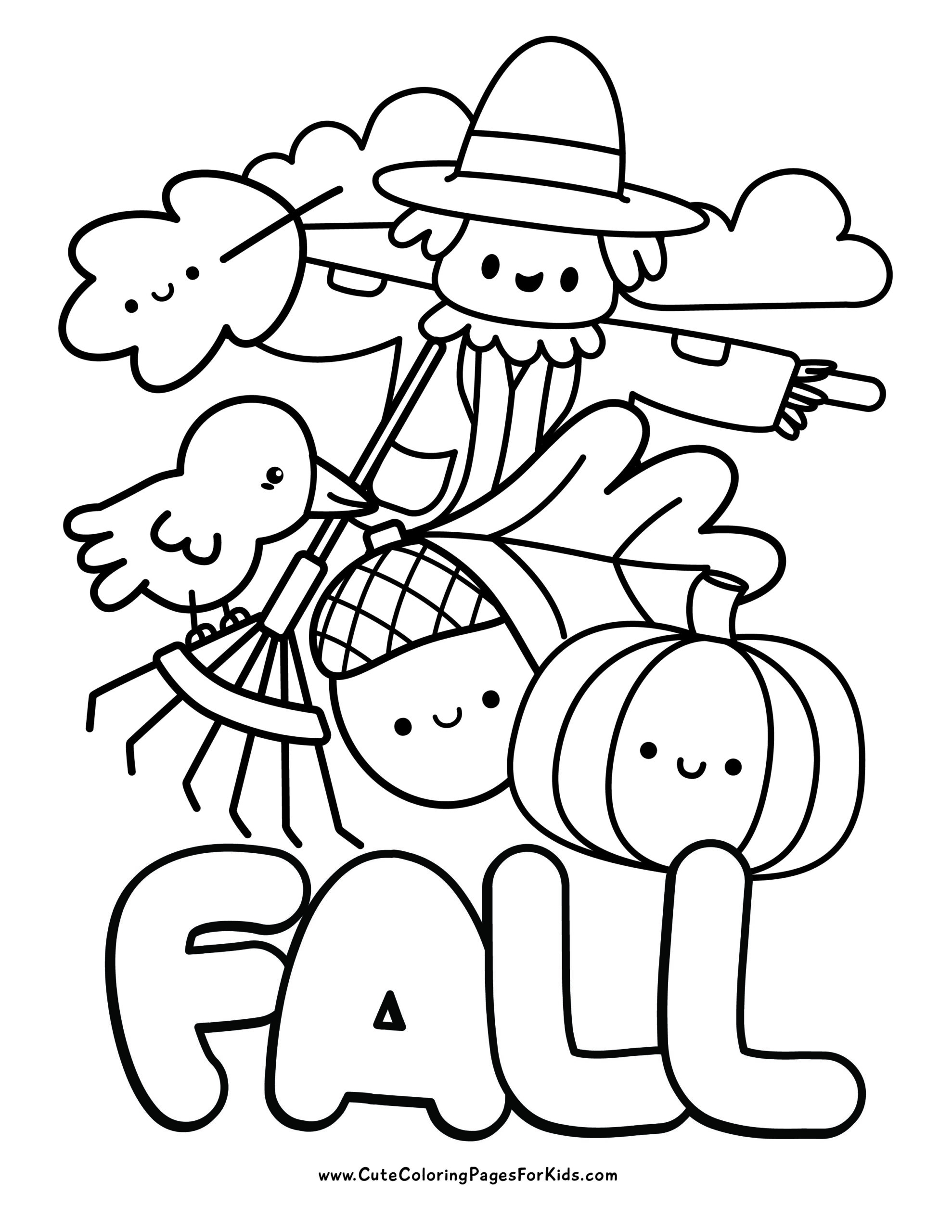16 Fall Coloring Pages Free Printable PDF Downloads Cute Coloring 16 Fall Coloring Pages Free Printable PDF Downloads Cute Coloring