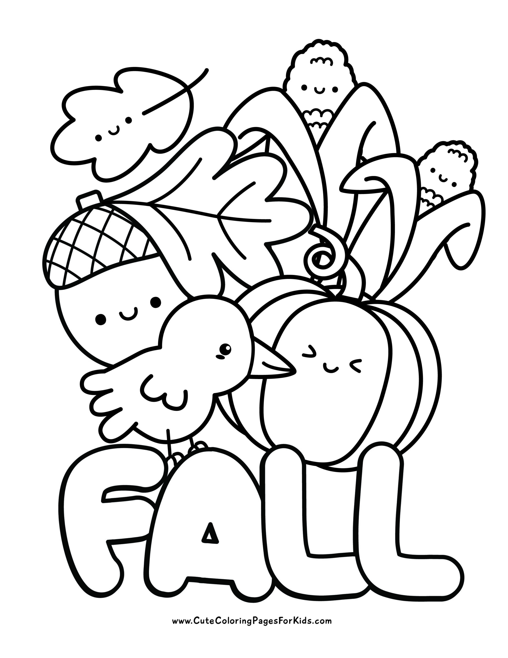 16 Fall Coloring Pages Free Printable PDF Downloads Cute Coloring 