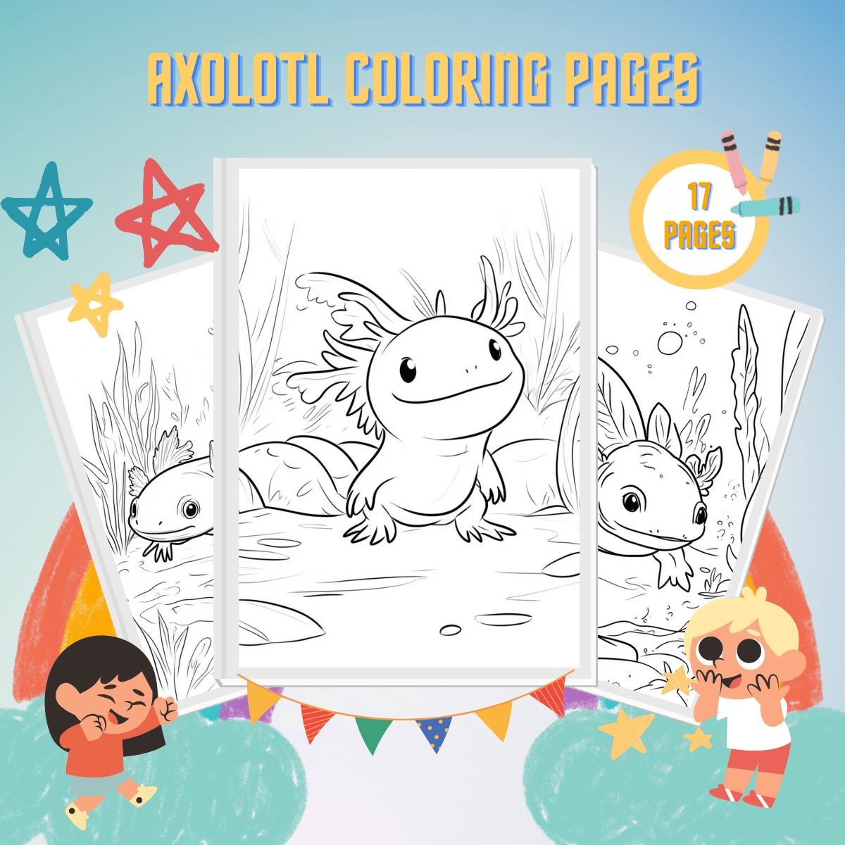 axolotl coloring page axolotl coloring page