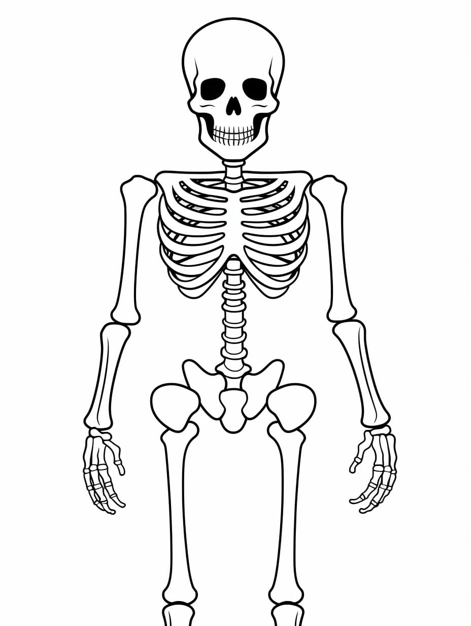 skeleton coloring pages skeleton coloring pages