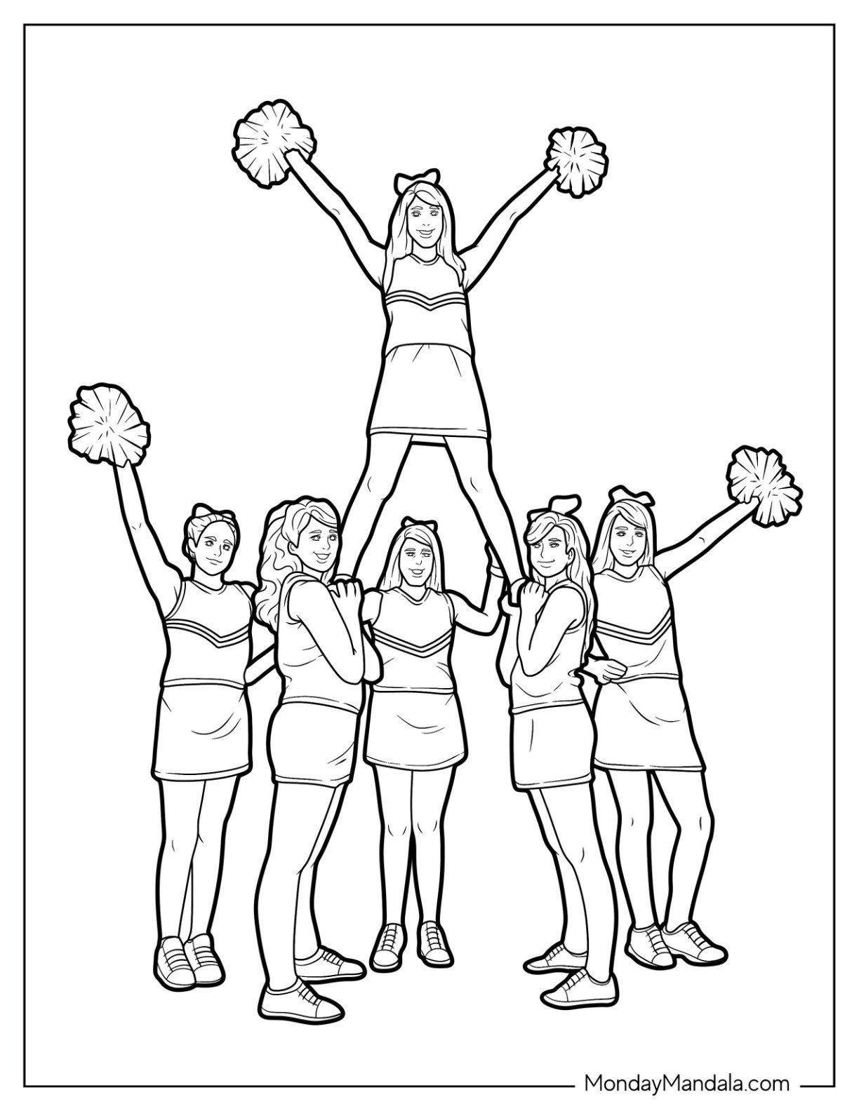 coloring pages for cheerleading coloring pages for cheerleading