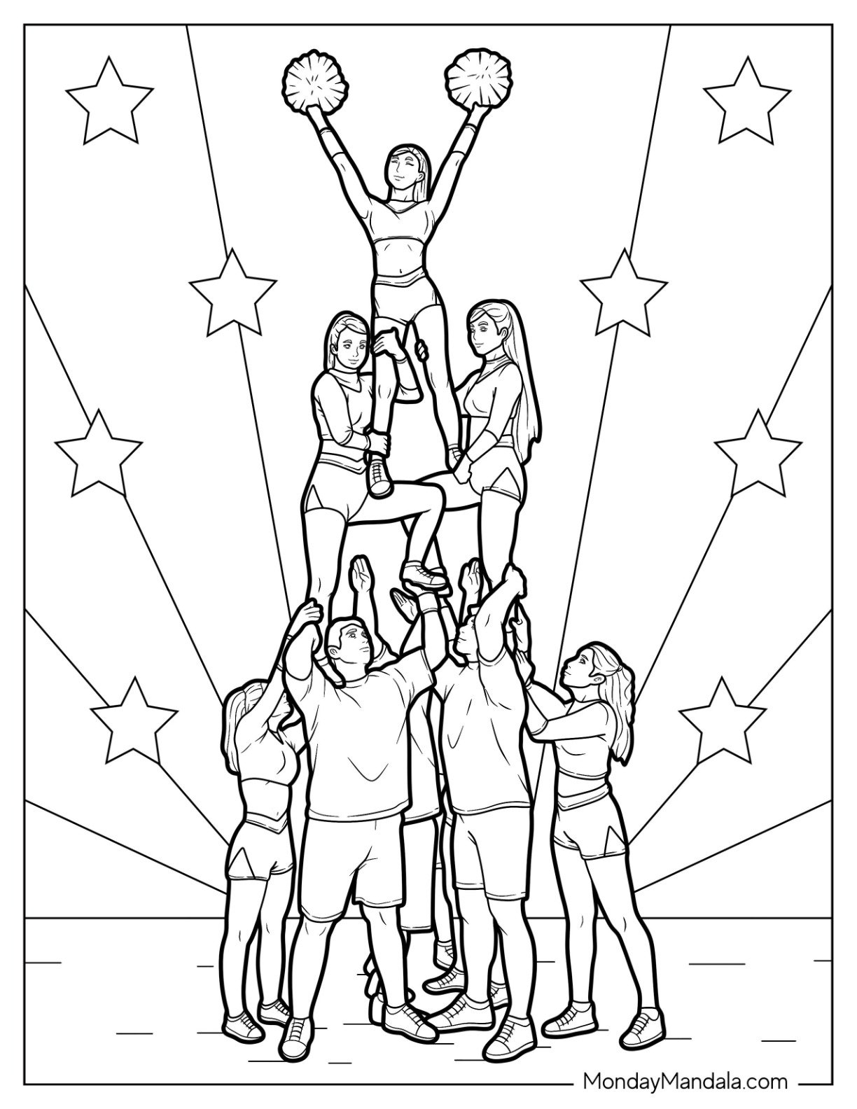 20 Cheerleading Coloring Pages Free PDF Printables 20 Cheerleading Coloring Pages Free PDF Printables