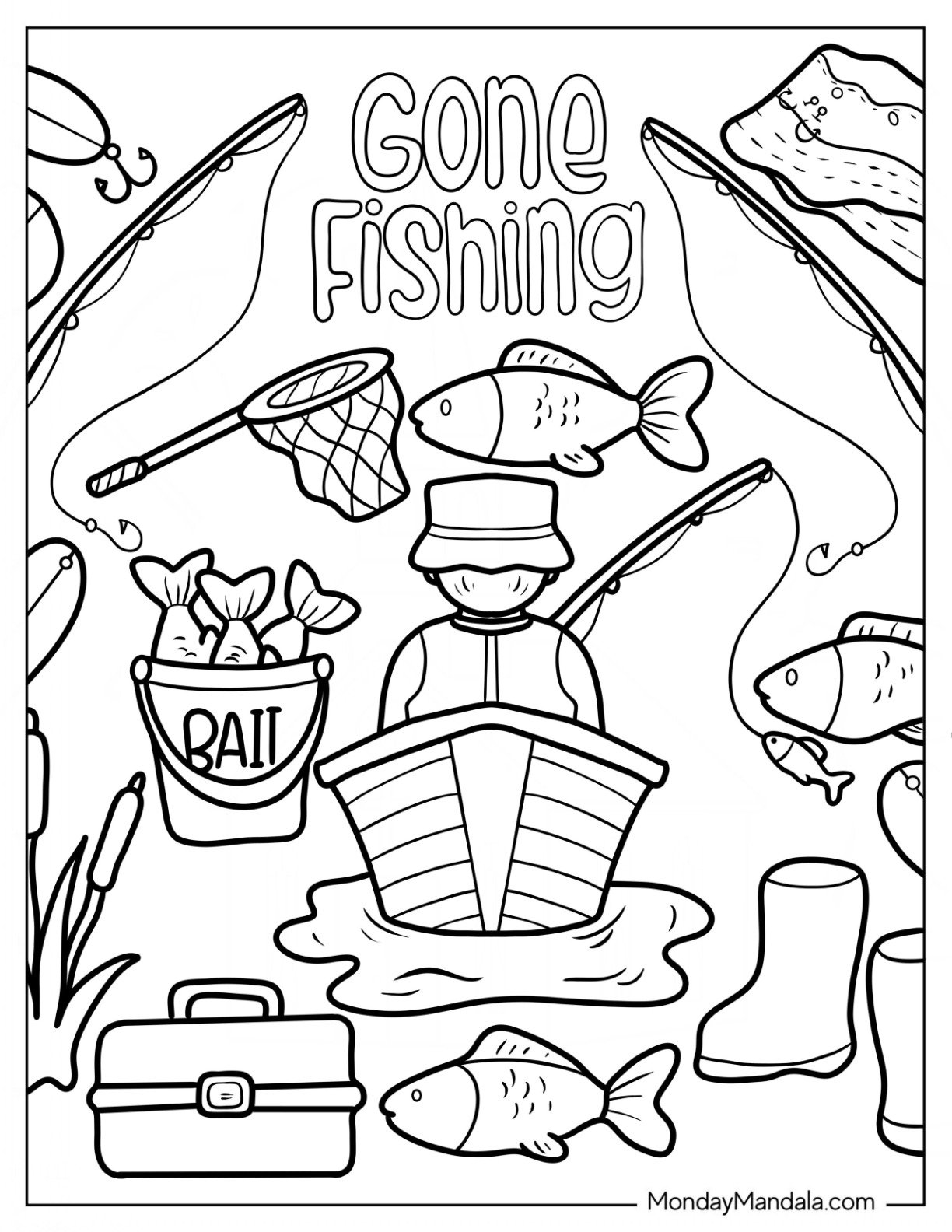 20 Fishing Coloring Pages Free PDF Printables 20 Fishing Coloring Pages Free PDF Printables