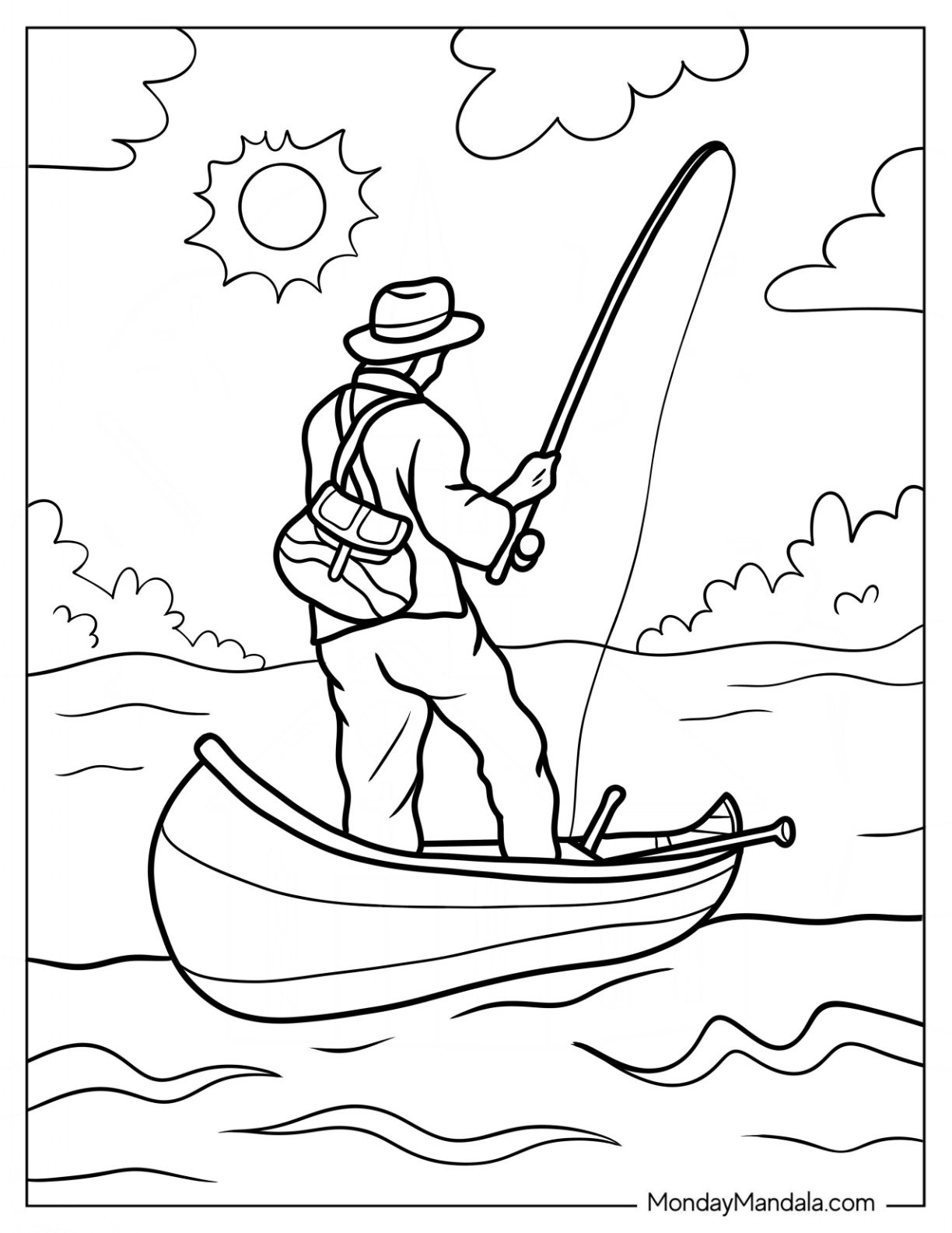 fishing coloring pages fishing coloring pages