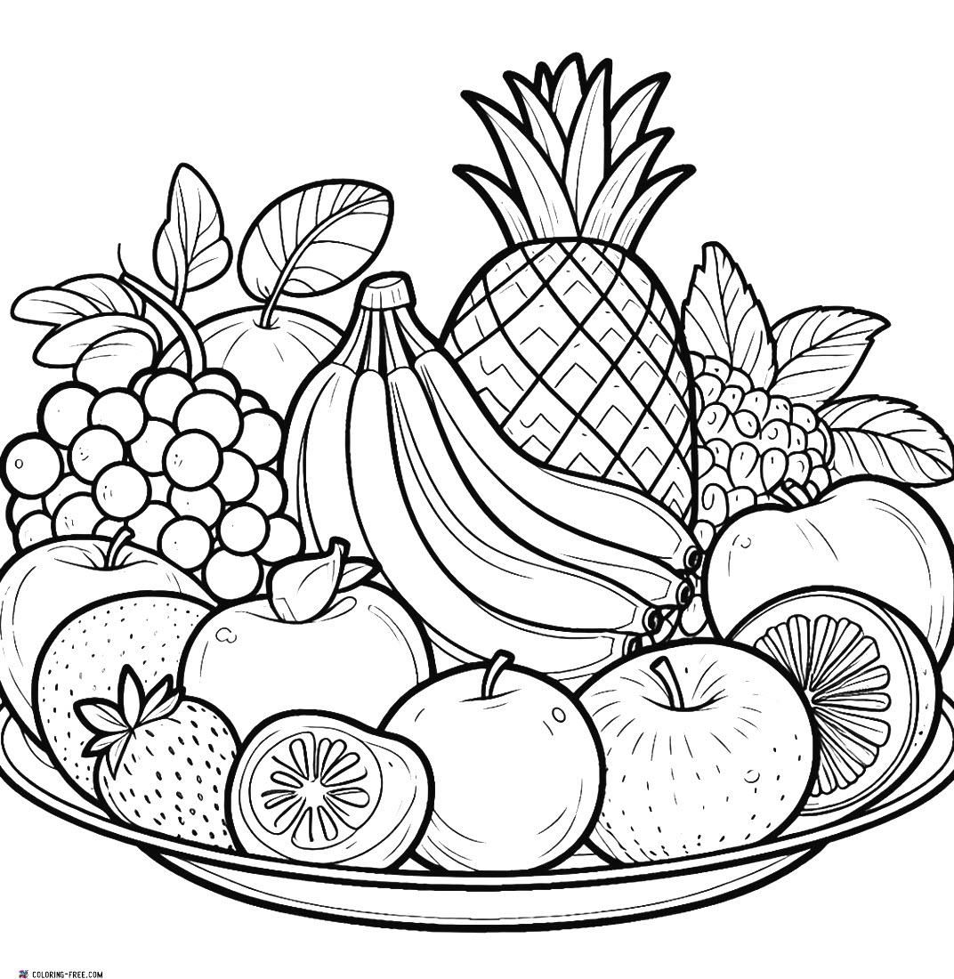20 Fruit Coloring Pages Free Unique Printables Fruit Coloring Pages