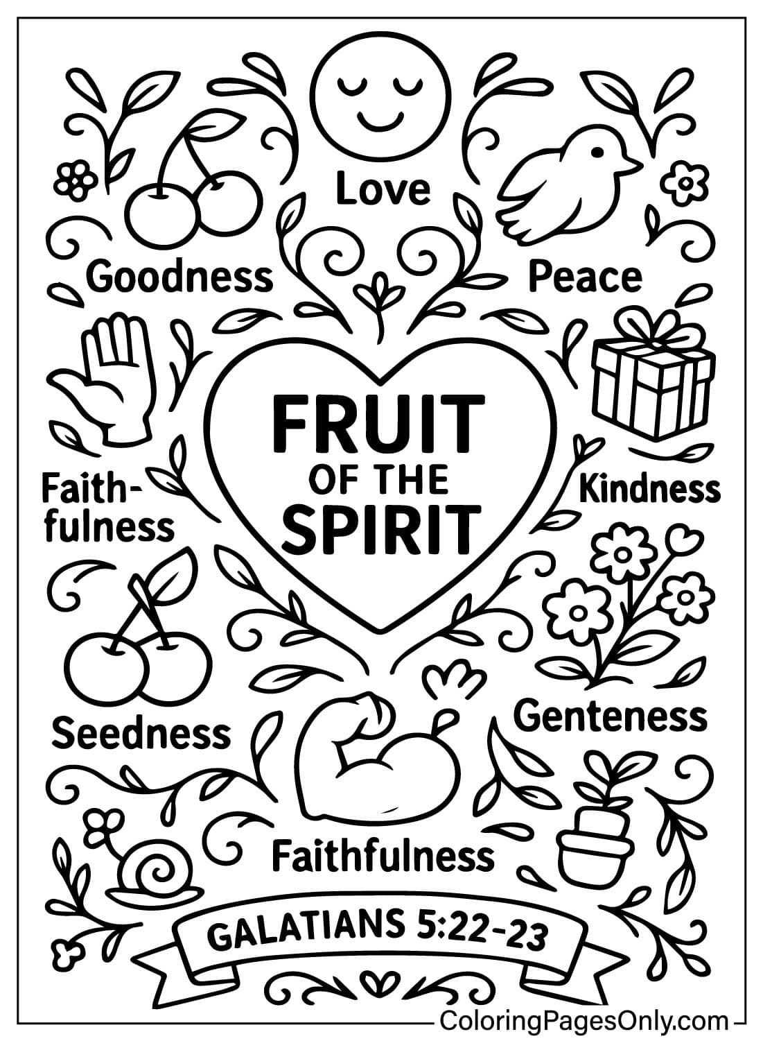 20 Fruit Of The Spirit Coloring Pages Free Printable PDF Online 
