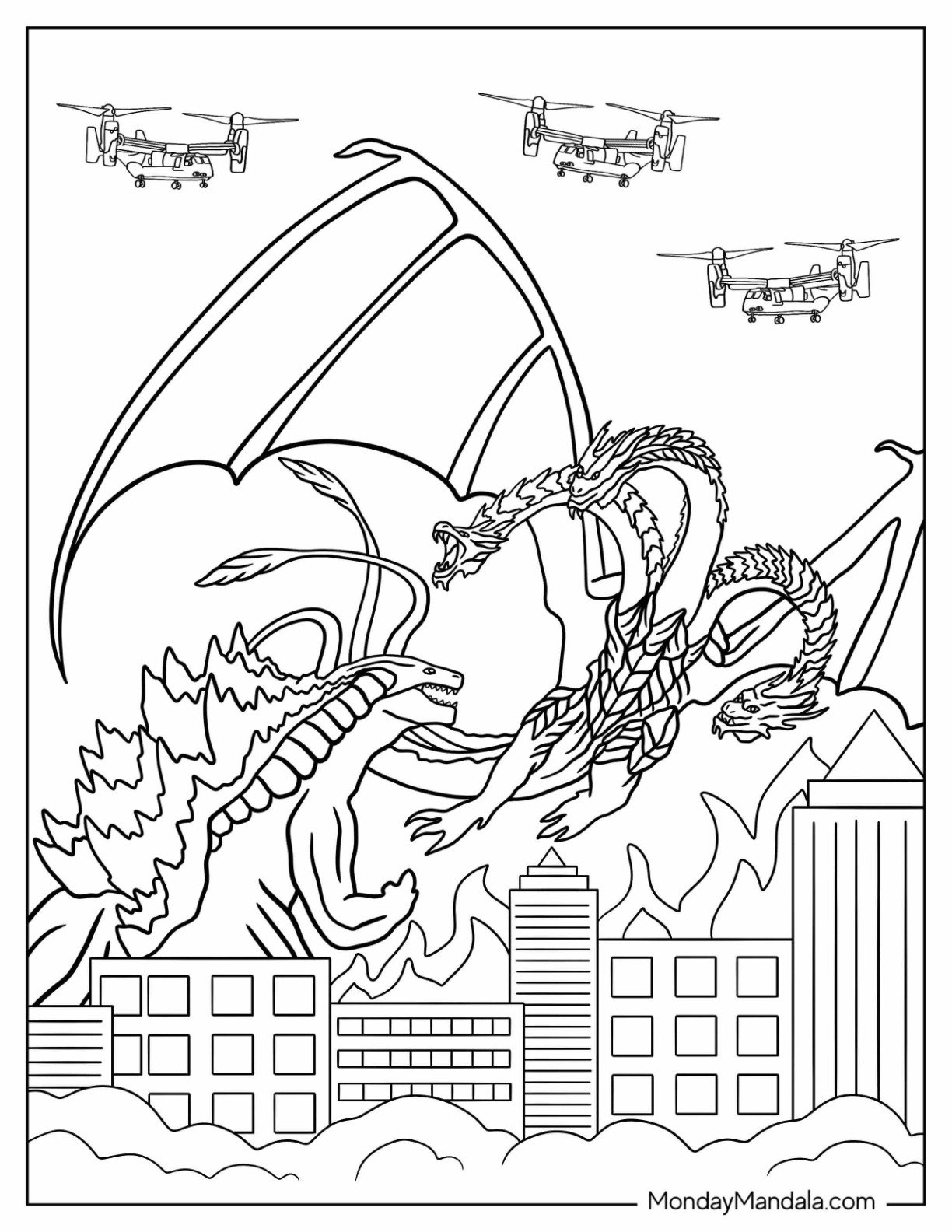 godzilla color pages godzilla color pages