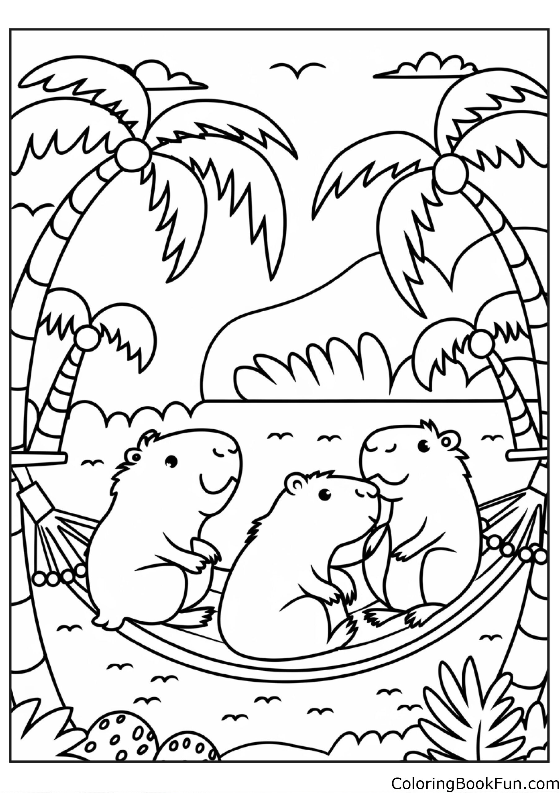 21 Capybara Coloring Pages ColoringBookFun 21 Capybara Coloring Pages ColoringBookFun