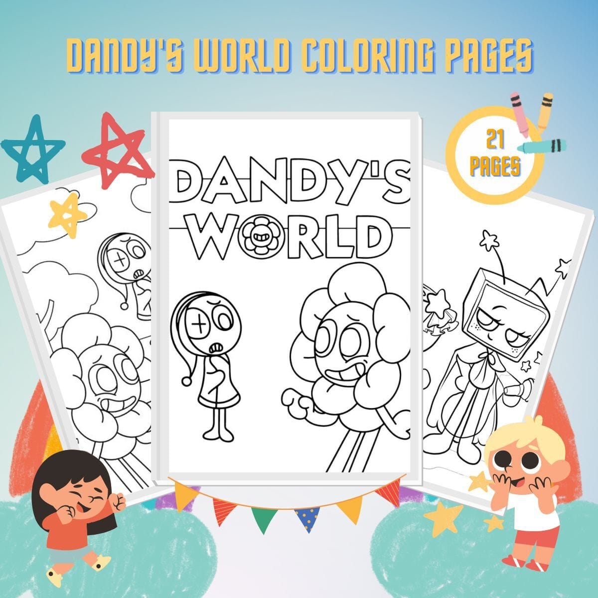 21 Dandy 39 s World Coloring Pages Free PDF Printables 21 Dandy 39 s World Coloring Pages Free PDF Printables