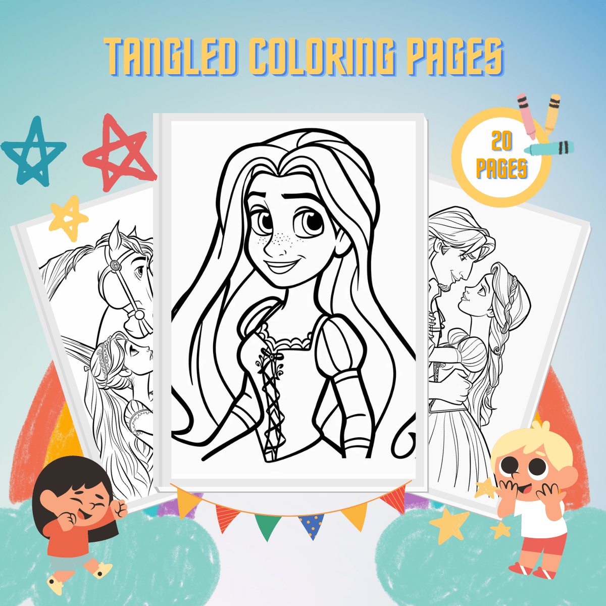 21 Tangled Coloring Pages Free Download And Printable