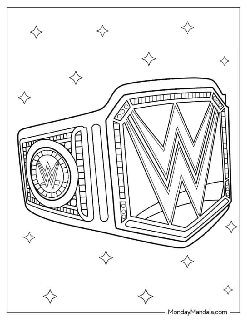 28 Wrestling WWE Coloring Pages Free PDF Printables 47 OFF