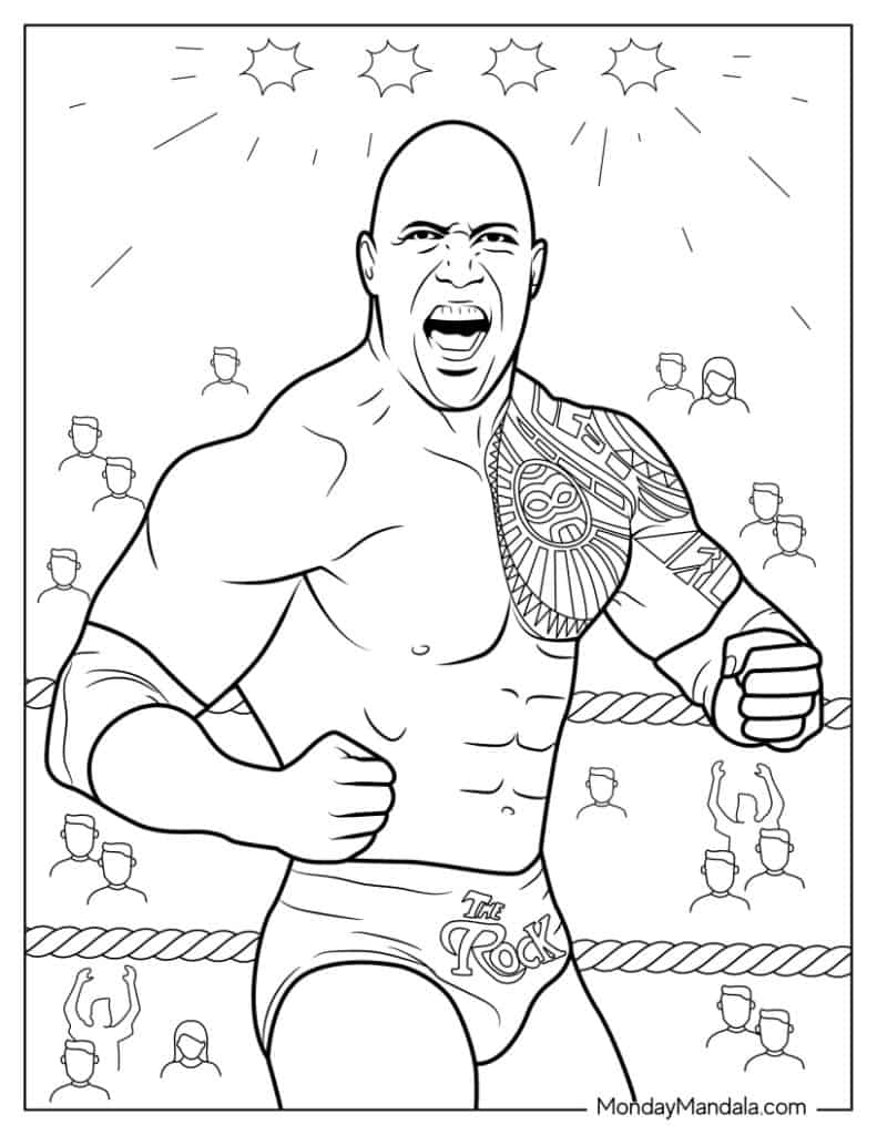28 Wrestling WWE Coloring Pages Free PDF Printables 50 OFF