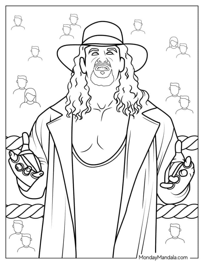 28 Wrestling WWE Coloring Pages Free PDF Printables 50 OFF