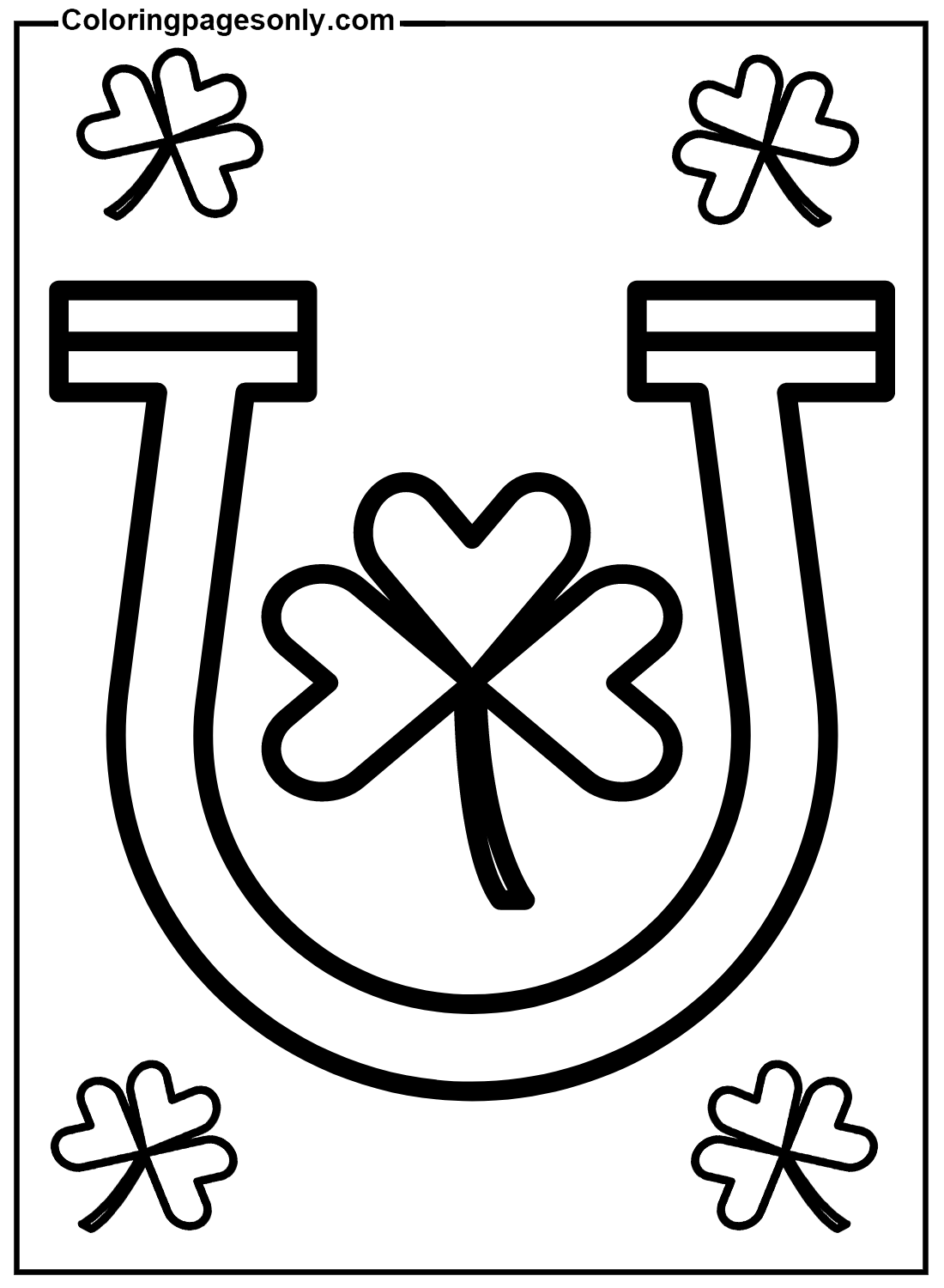 shamrock coloring page
