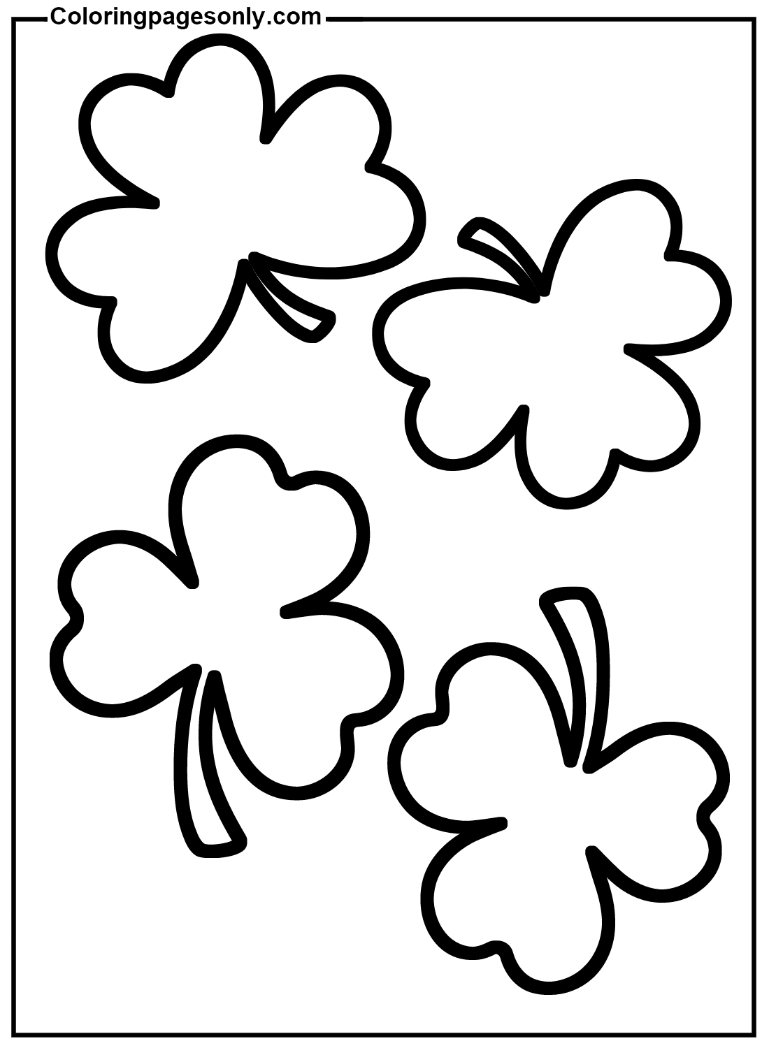 33 Shamrock Coloring Pages ColoringPagesOnly