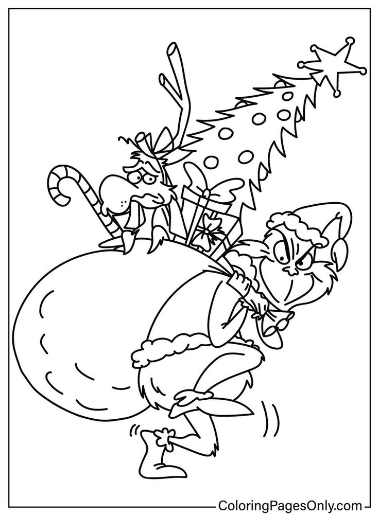 christmas coloring pages grinch