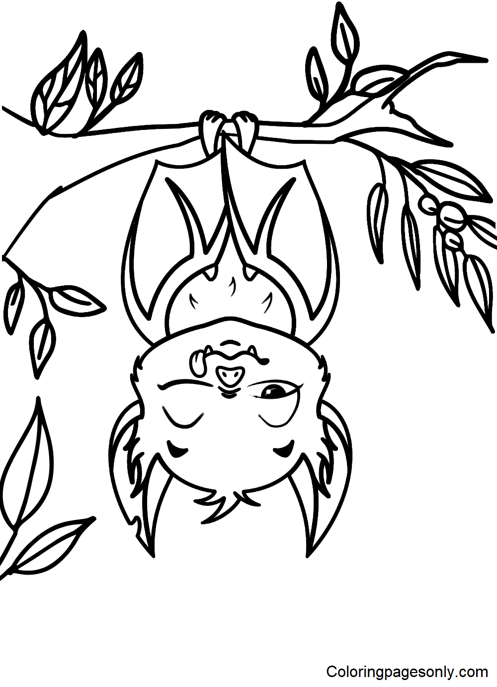 bat coloring page