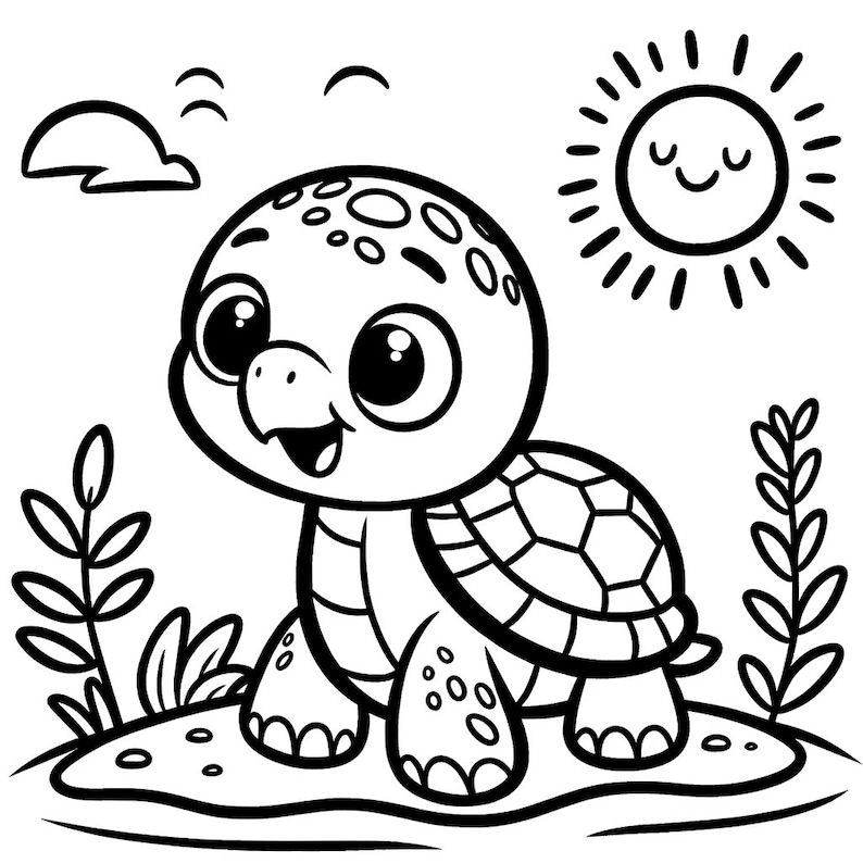 turtle coloring page turtle coloring page