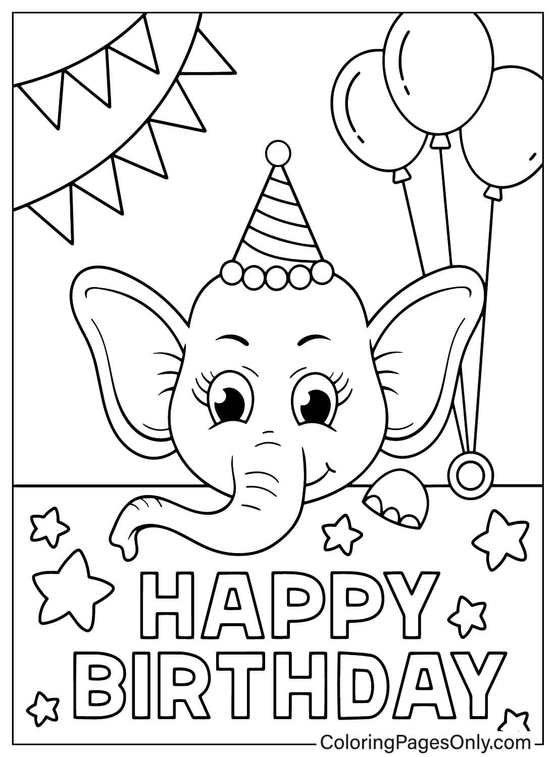 happy birthday coloring page happy birthday coloring page