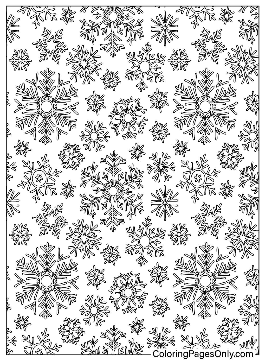 75 Snowflake Coloring Pages ColoringPagesOnly