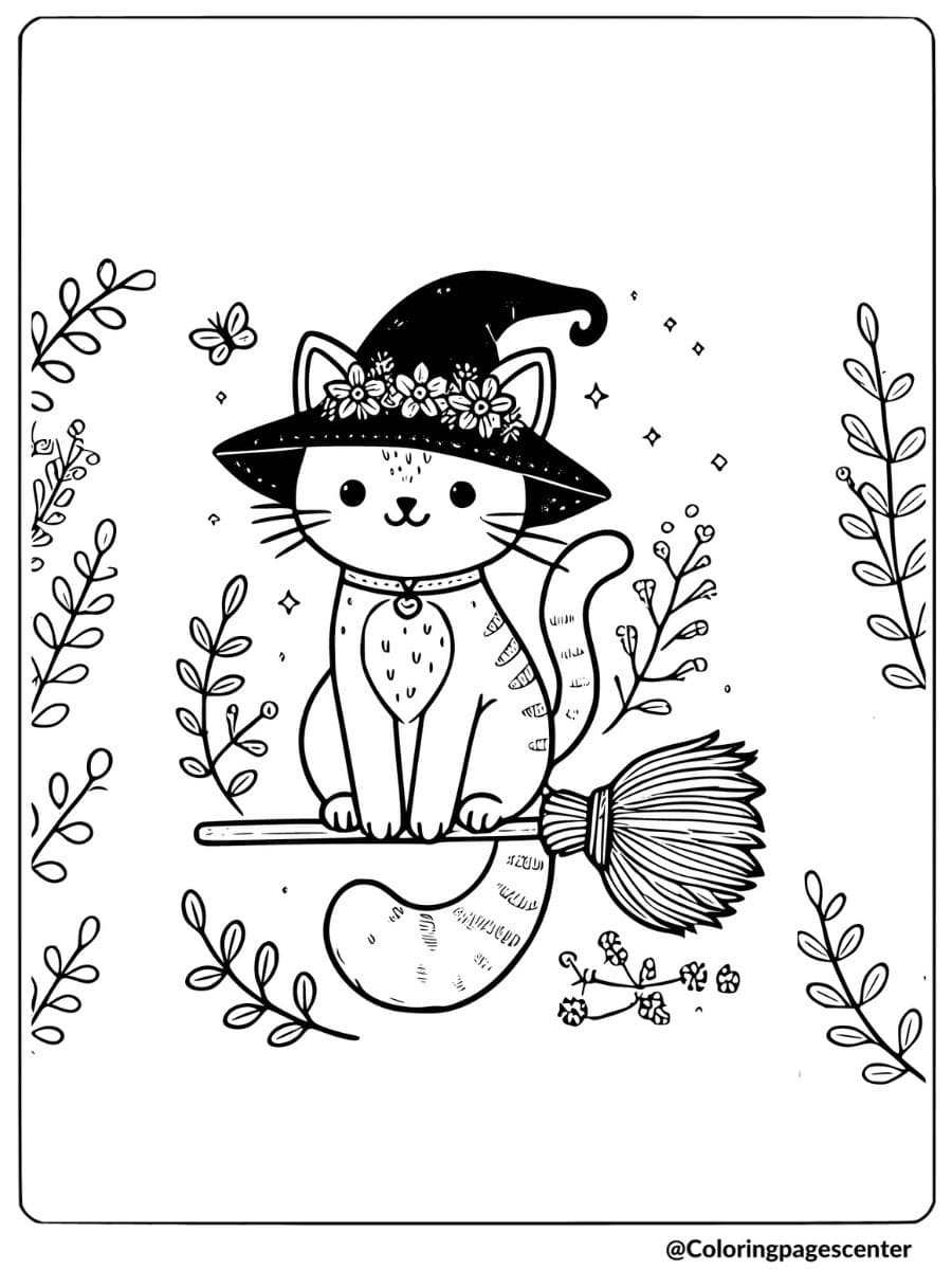 8 Cat Birthday Coloring Pages Free Printable
