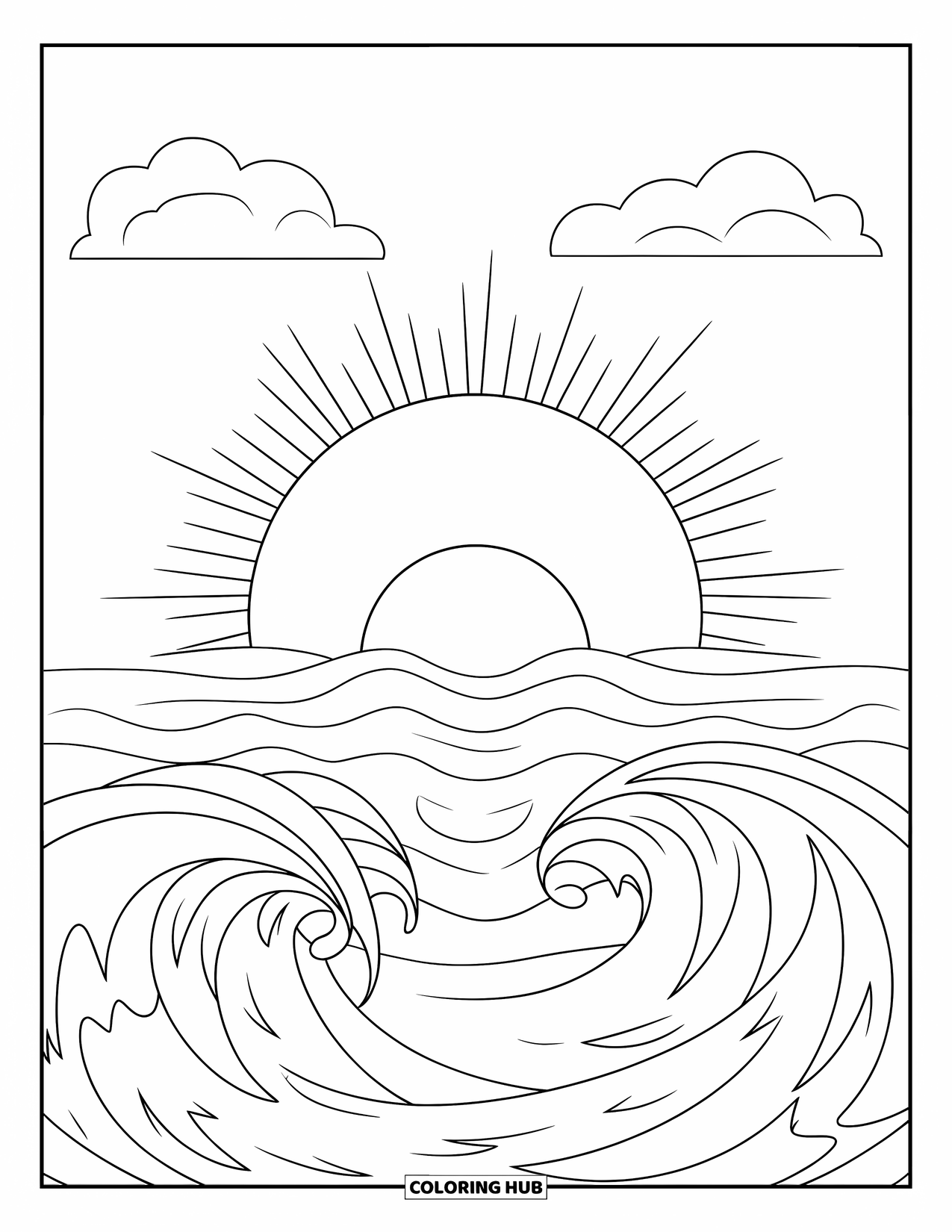 sunset coloring pages sunset coloring pages