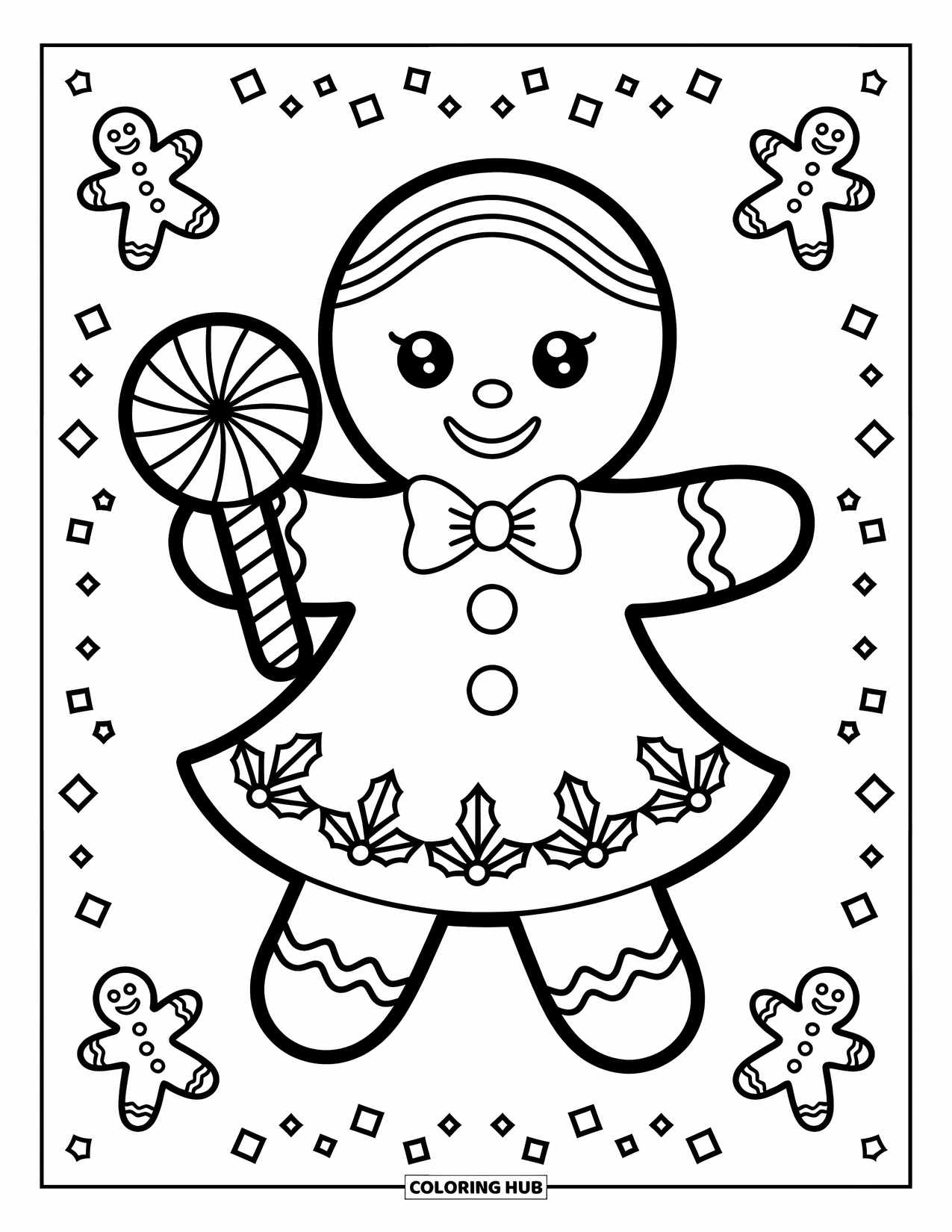 gingerbread coloring page gingerbread coloring page