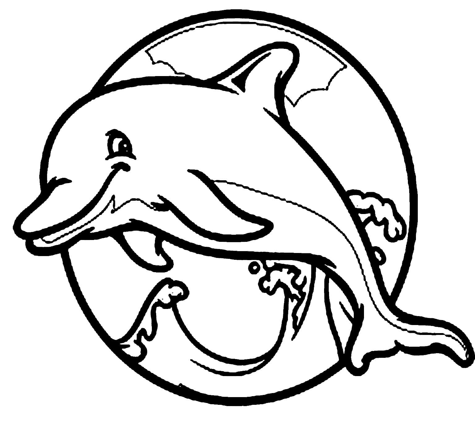 A Cute Dolphin Coloring Page Download Print Or Color Online For Free