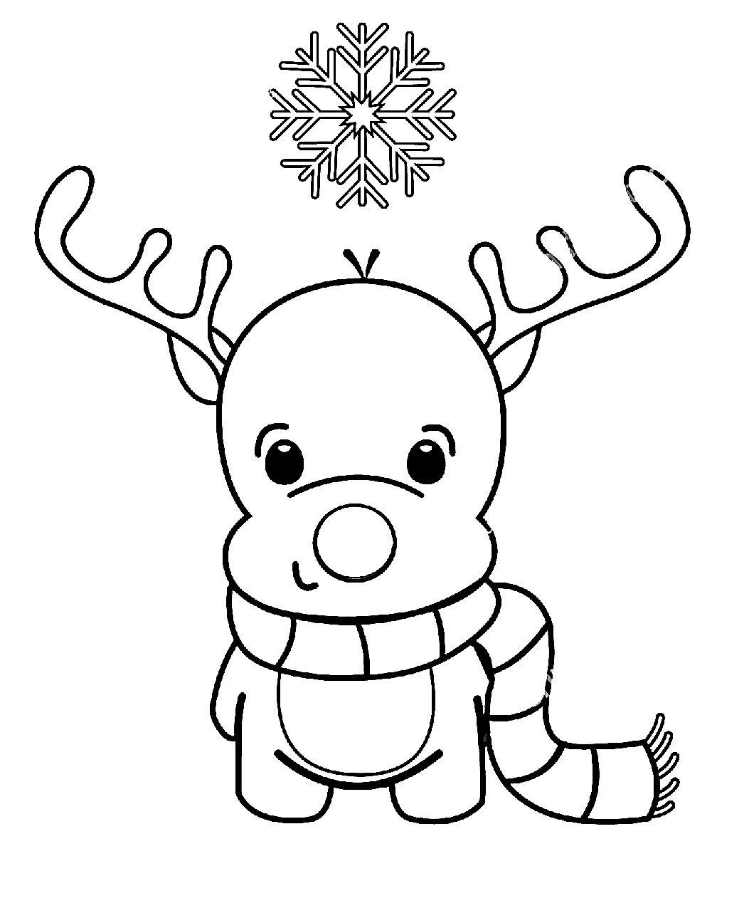 A Reindeer Coloring Page Download Print Or Color Online For Free