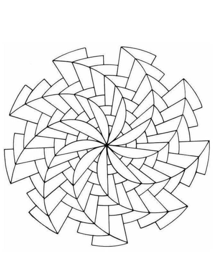 Abstract Coloring Pages Free Printable PDF 