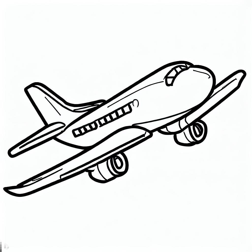 airplane coloring page