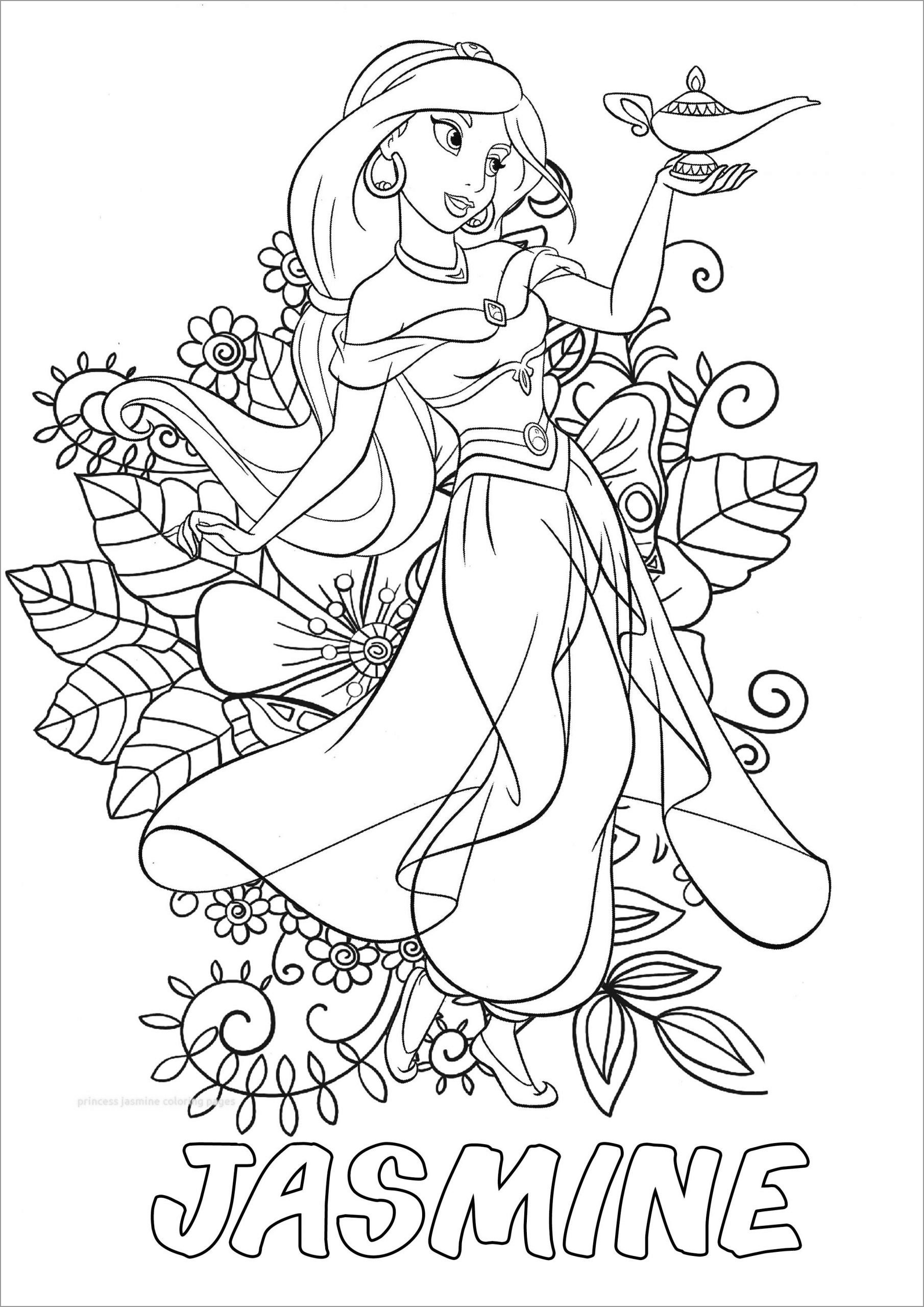 Aladdin Coloring Page Jasmine For Adults ColoringBay Aladdin Coloring Page Jasmine For Adults ColoringBay