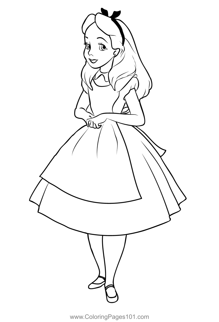 alice in wonderland coloring pages