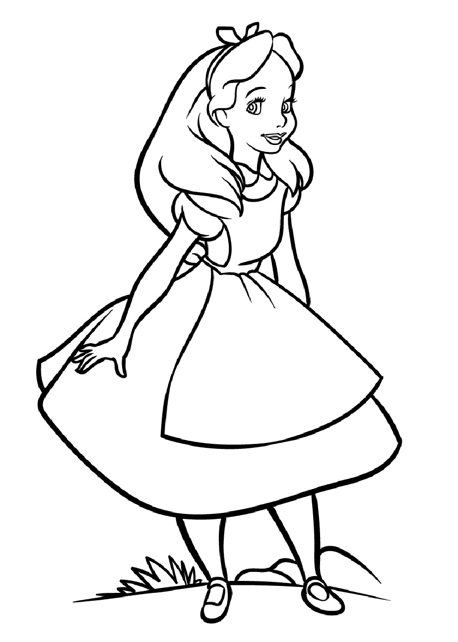 Alice In Wonderland Coloring Pages 10 Printable Sheets Simple To Draw