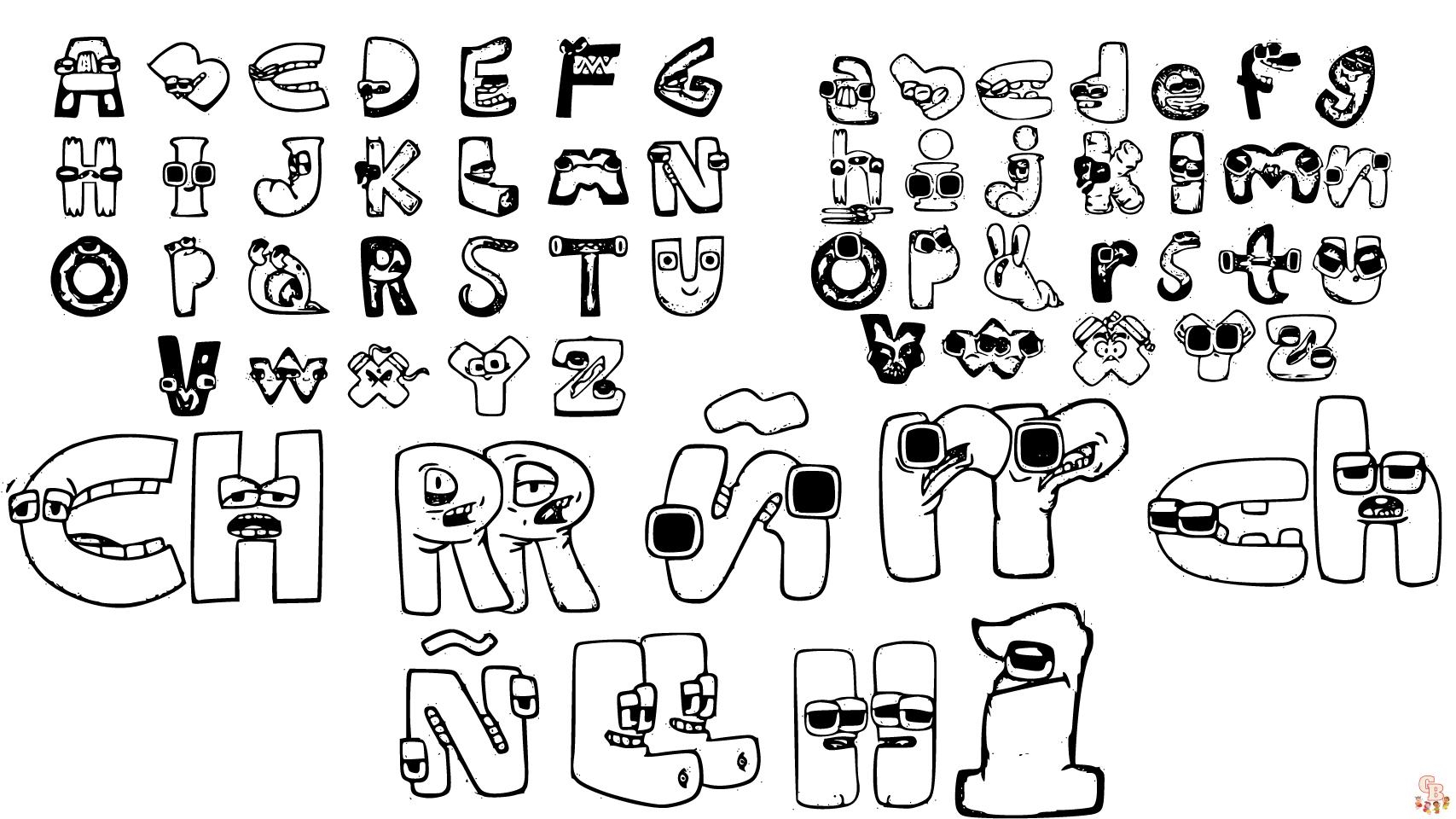 Alphabet Lore Coloring Pages Coloring Home