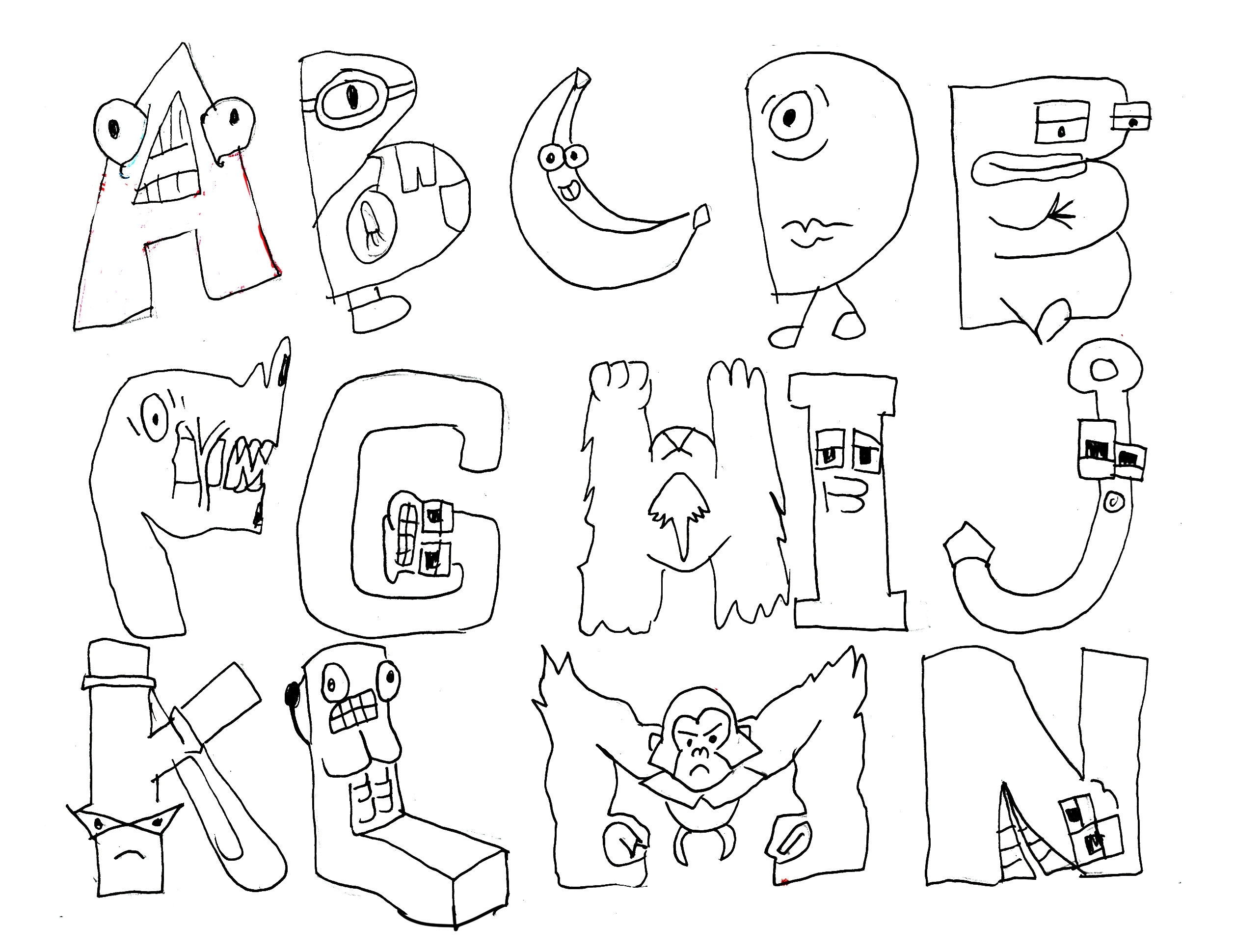 Alphabet Lore Coloring Pages Coloring Home