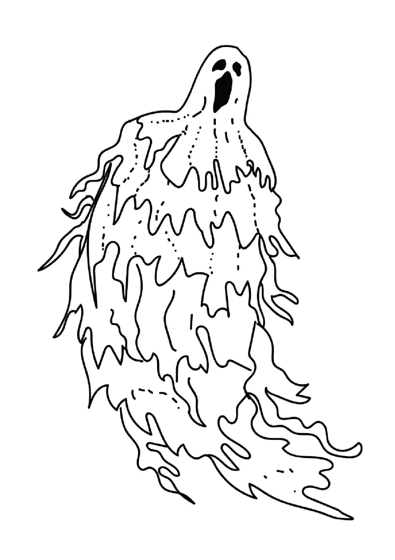 ghost coloring page