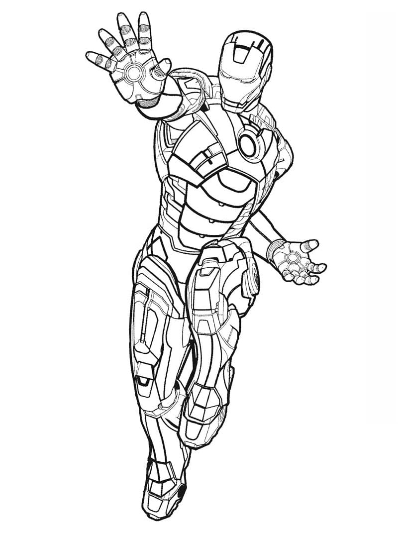 iron man coloring book pages