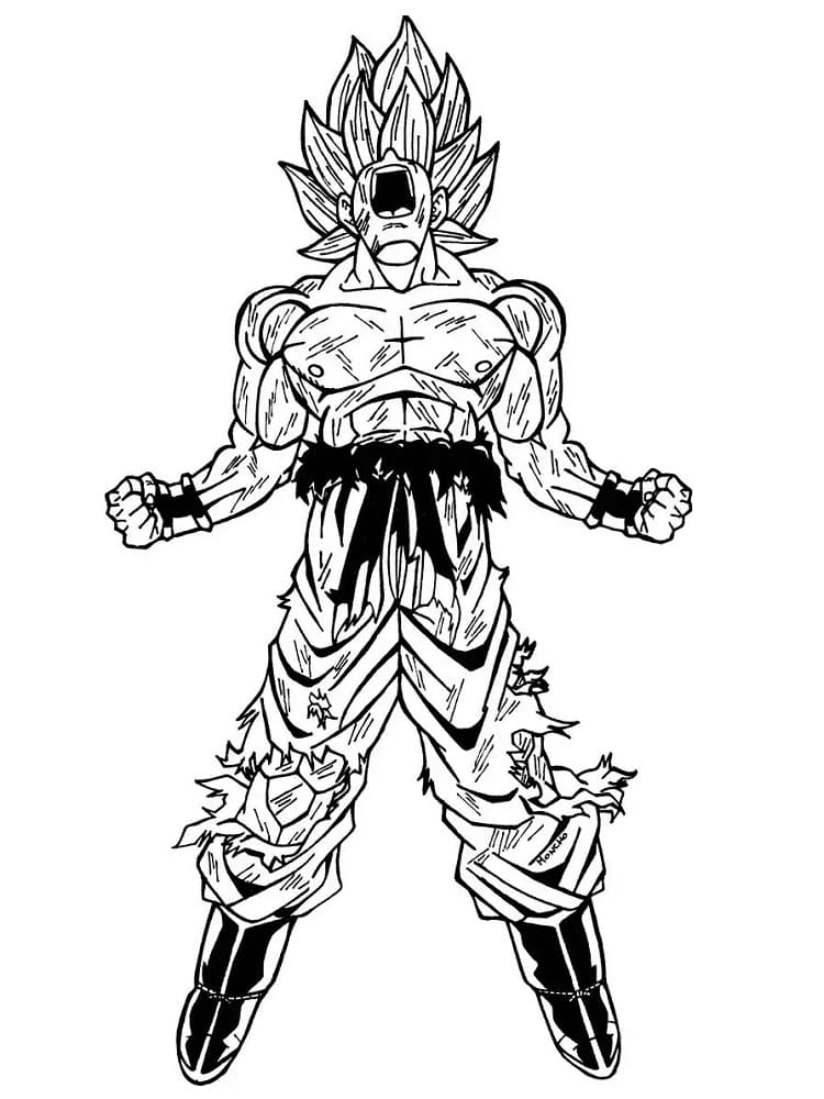 Angry Goku Coloring Page Download Print Or Color Online For Free