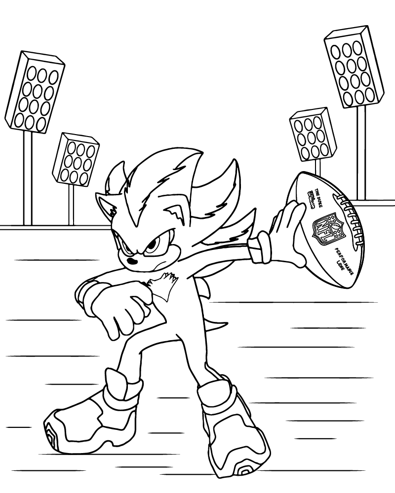 Angry Shadow Sonic Coloring Page Angry Shadow Sonic Coloring Page