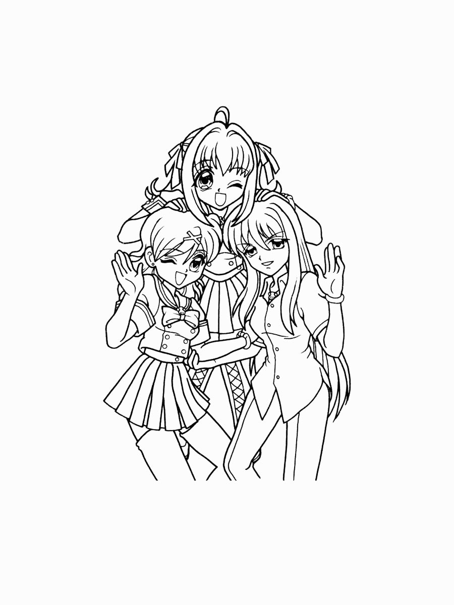 Anime Girl Coloring Pages Anime Girl Coloring Pages