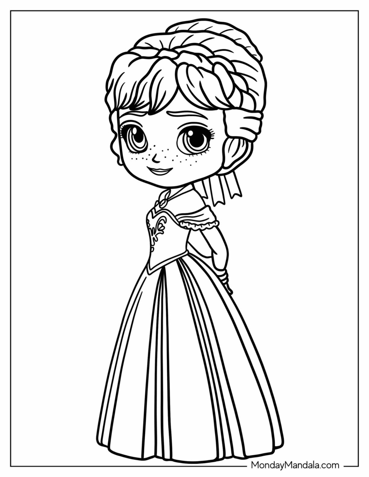 Anna Frozen Coloring Pages