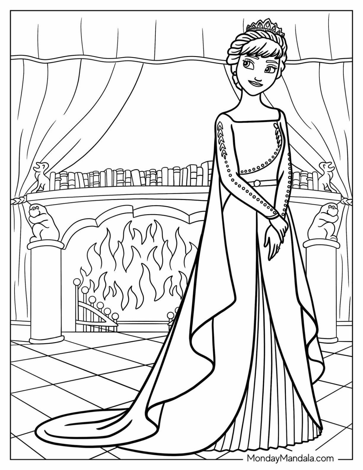 Anna Frozen Coloring Pages
